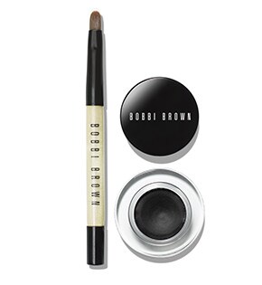 Long-Wear Gel Eyeliner in Black & Mini Ultra Fine Eye Liner Brush